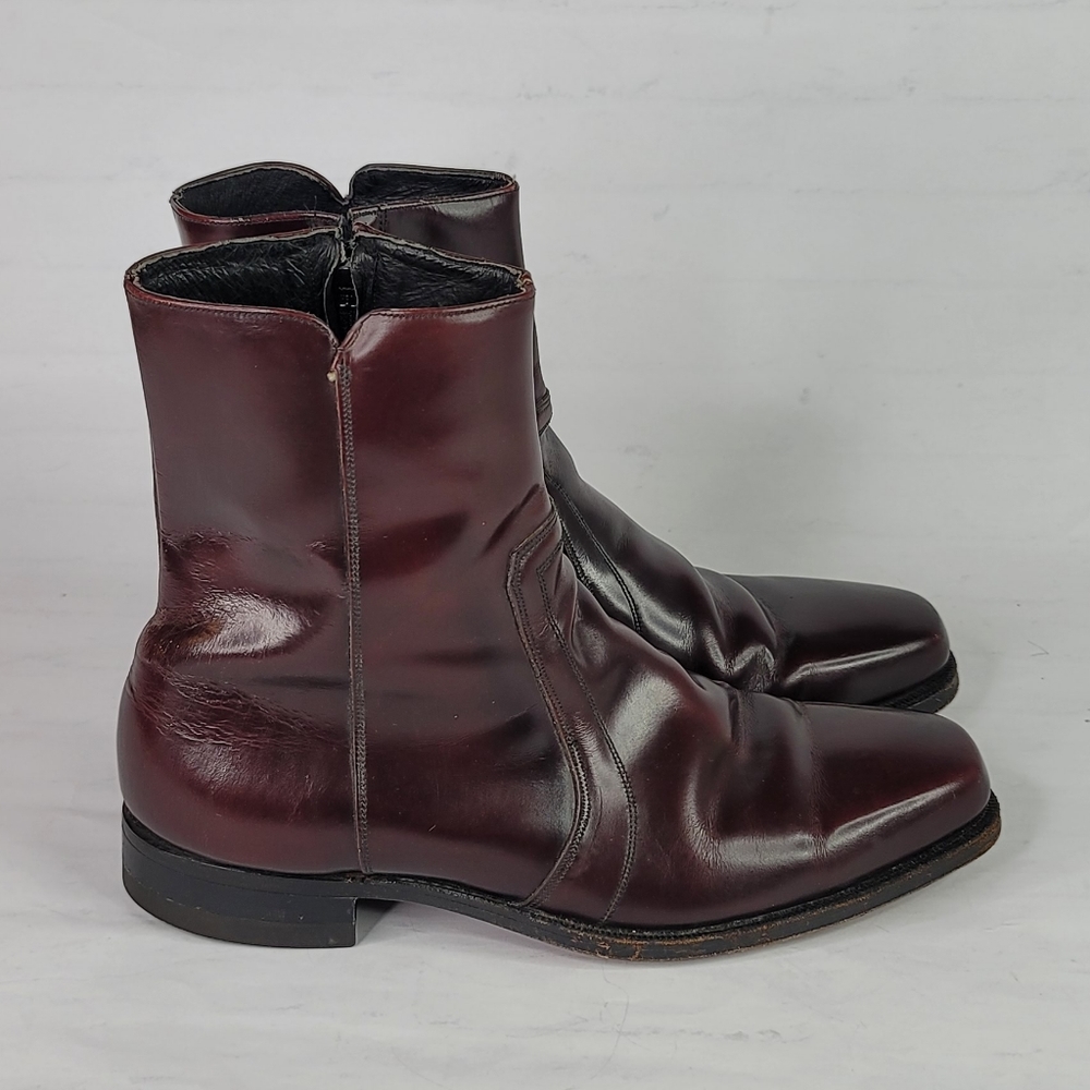 Florsheim Patent Leather Brown Mahogany Chelsea Boot Size 9D